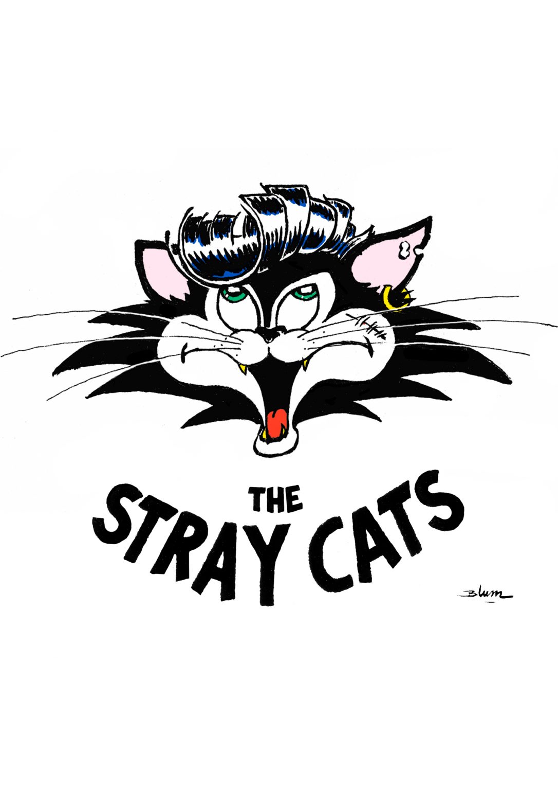 Stray Cats original logo poster A Base de Plantes